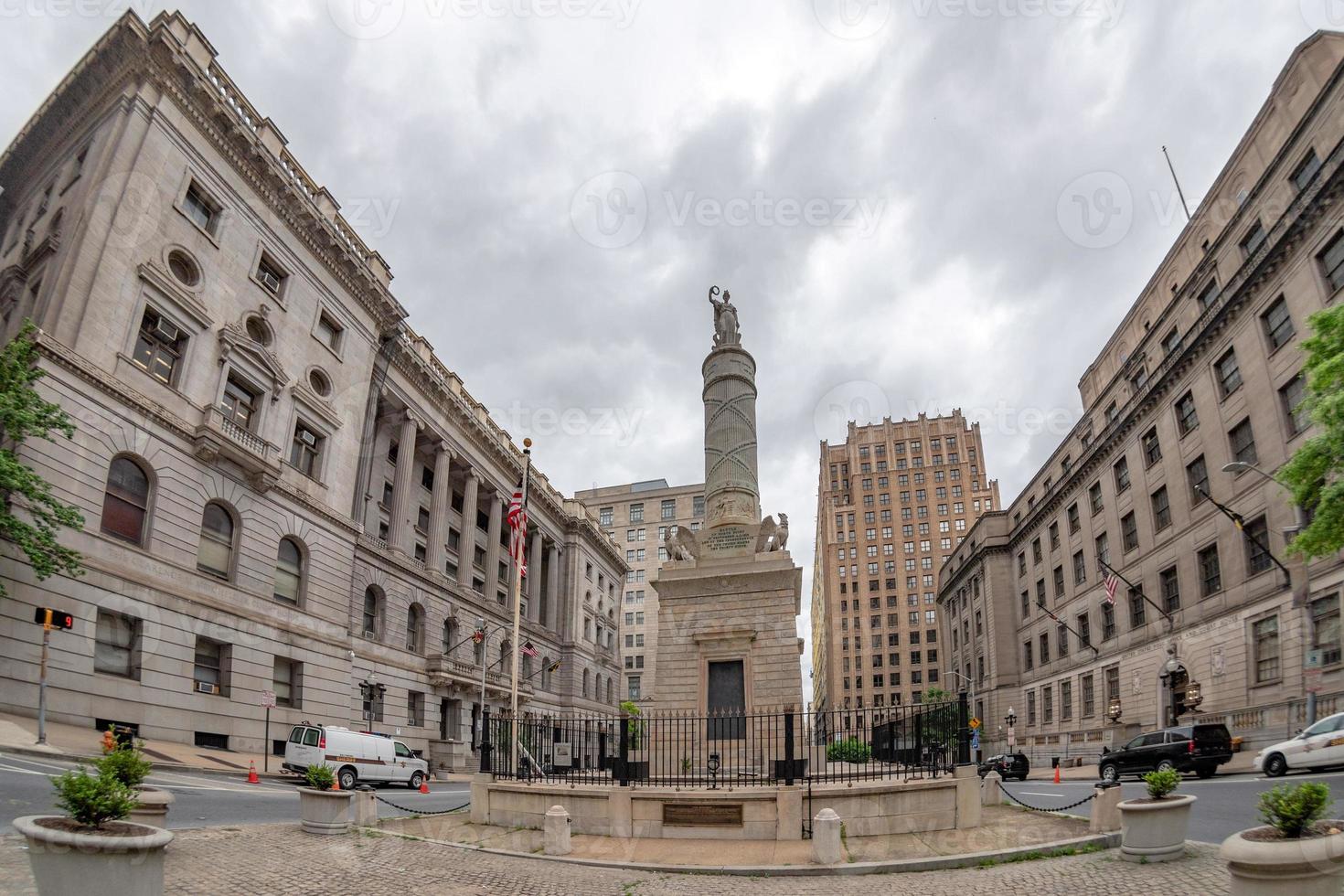 baltimore slåss monument byggd 1815-1825 foto