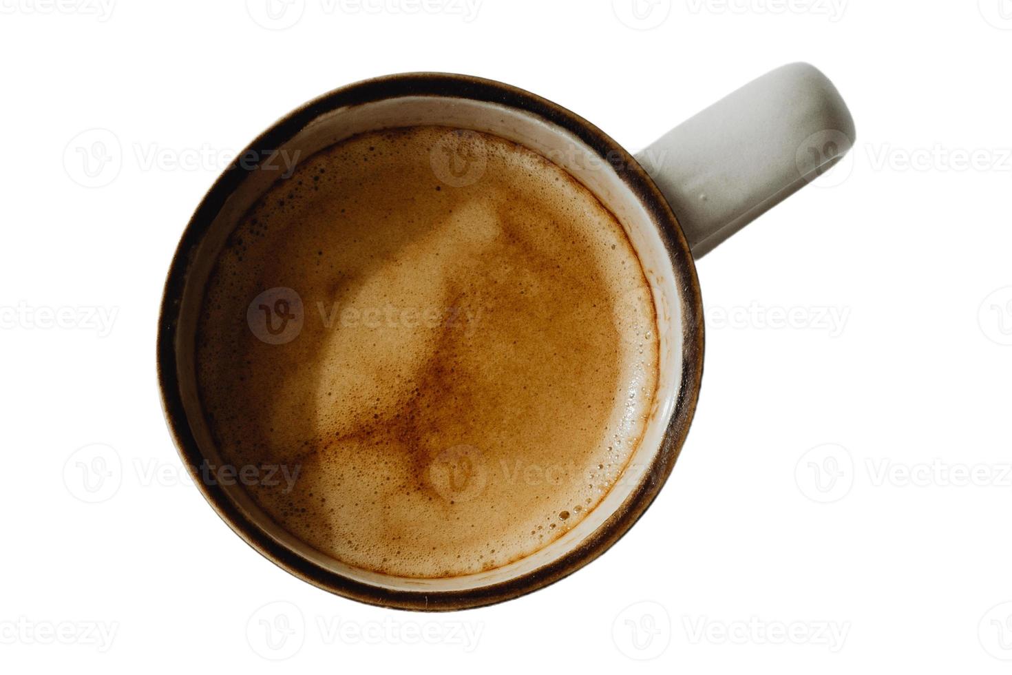 5203 vit kopp med kaffe isolerat på en transparent bakgrund foto