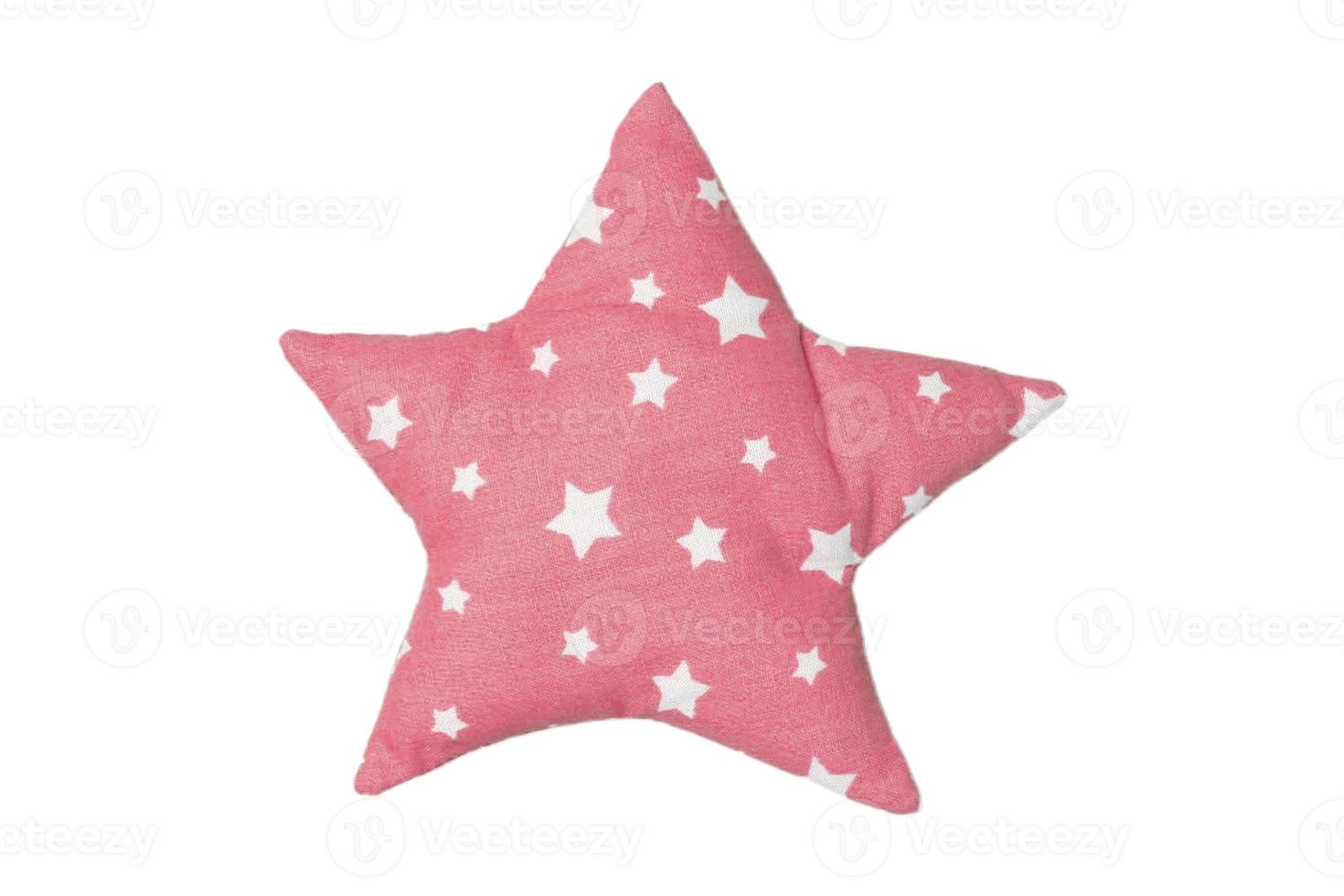 4302 rosa stjärna prydnadskudde isolerat på en transparent bakgrund foto