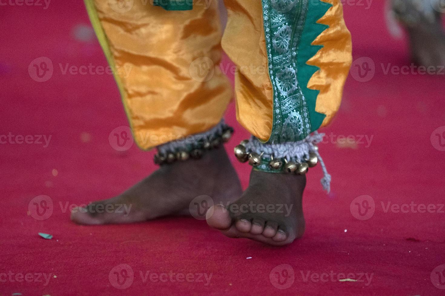 Indien traditionell dansa fot detalj foto