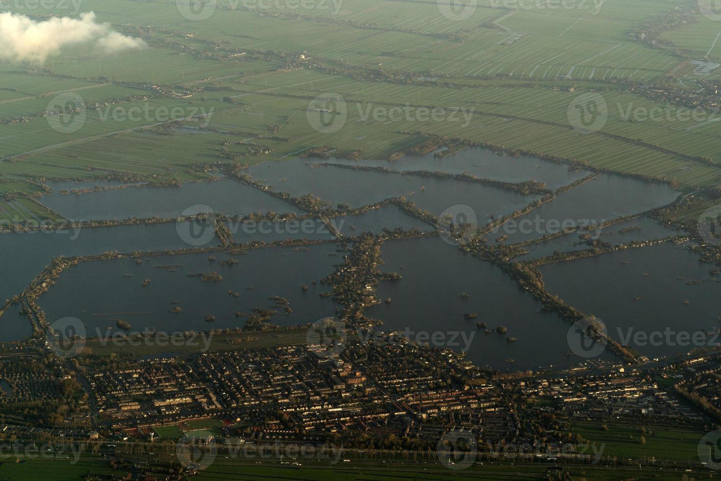 amsterdam Nederländerna famrd fält se panorama foto