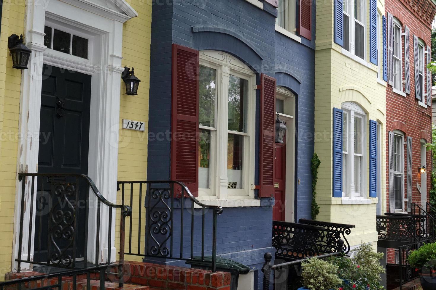 georgetown dc Washington hus under de regn foto