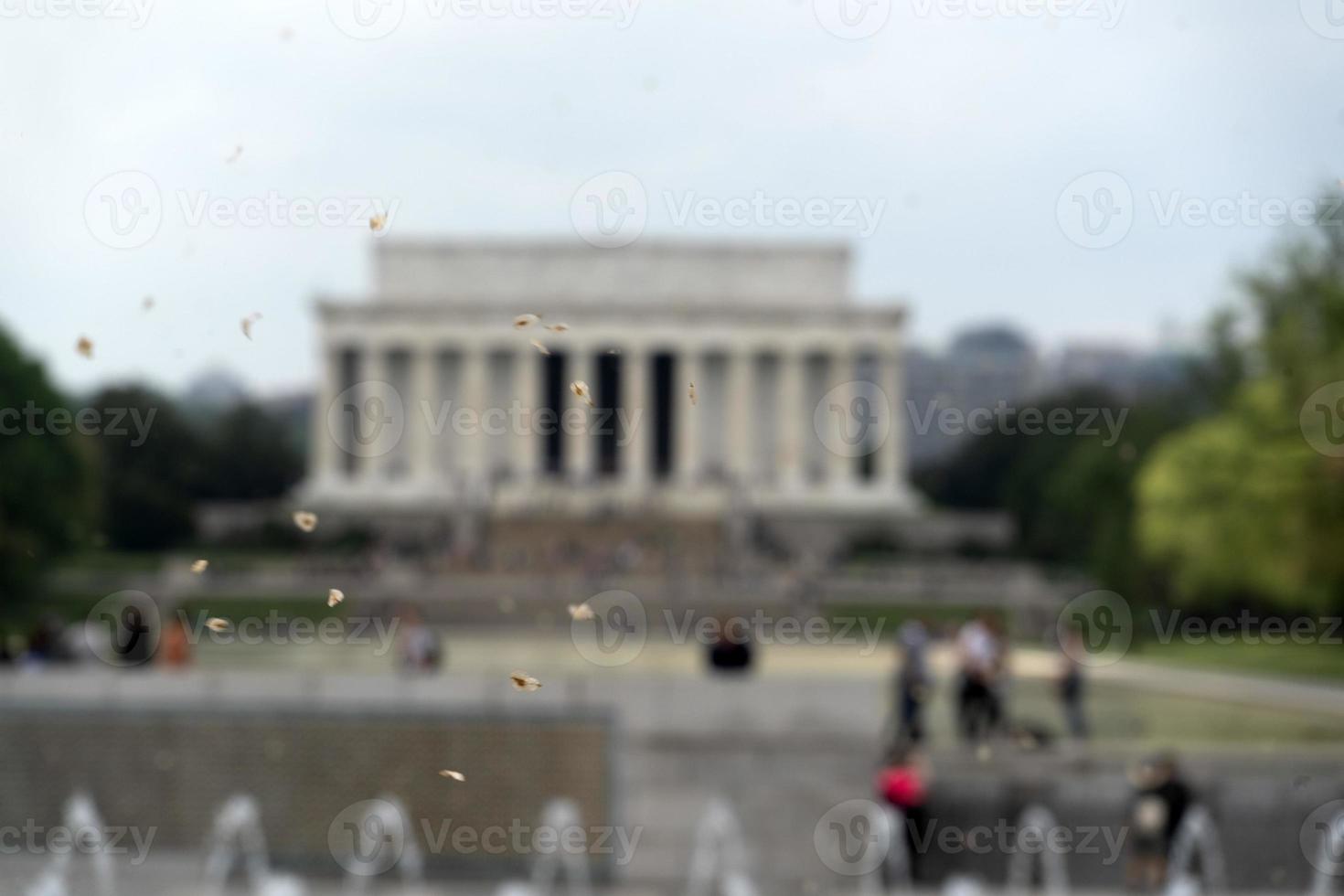 Washington dc, USA - april 27 2019 - många turist på värld krig ii minnesmärke foto