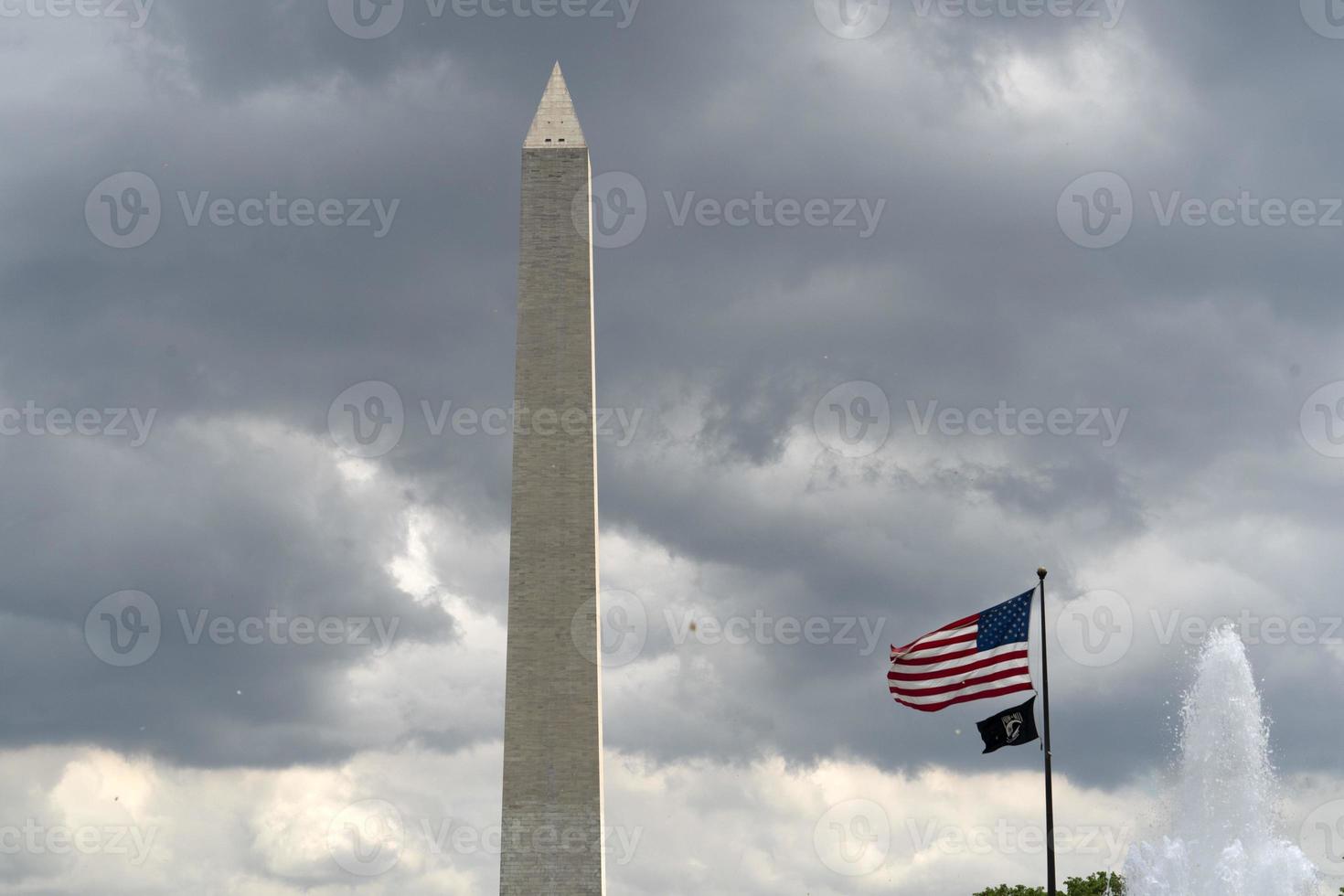 Washington minnesmärke obelisc monument i dc foto