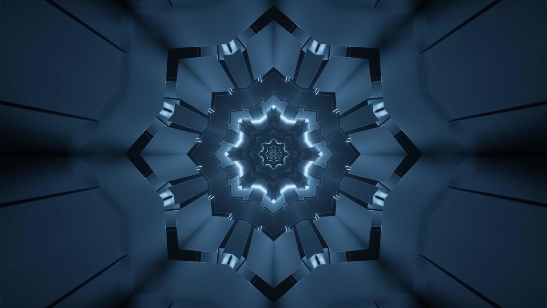 Illustration för design för kalejdoskop 3d för bakgrund eller textur foto