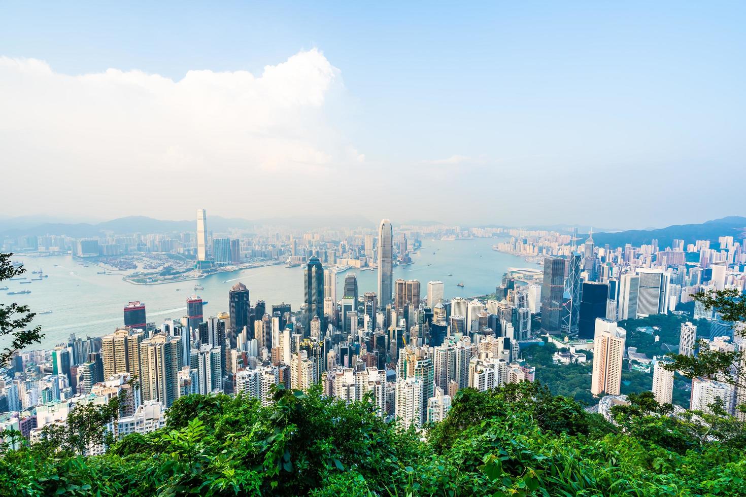 stadsbilden i Hong Kong City, Kina foto