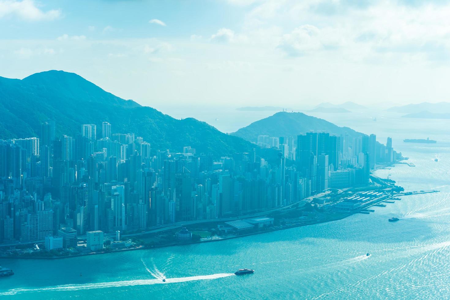 stadsbilden i Hong Kong City, Kina foto