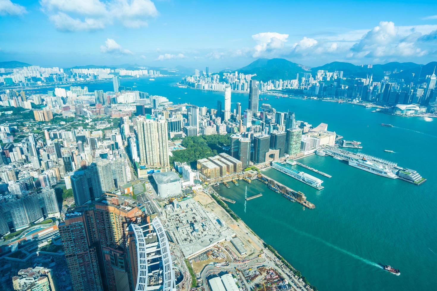 stadsbilden i Hong Kong City, Kina foto