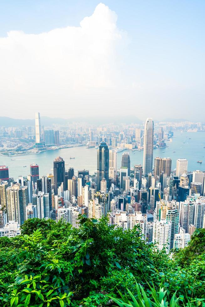 stadsbilden i Hong Kong City, Kina foto