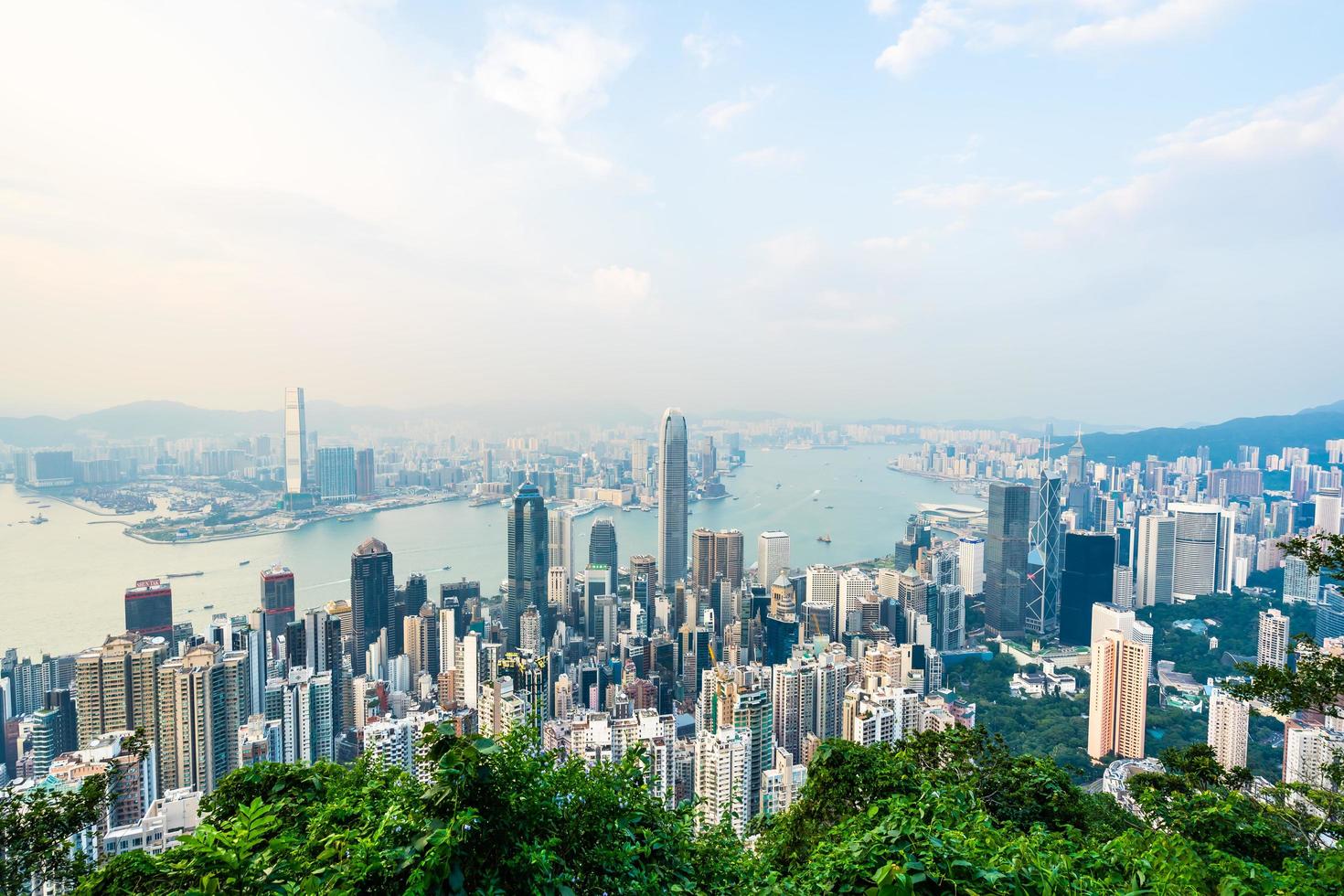 stadsbilden i Hong Kong City, Kina foto