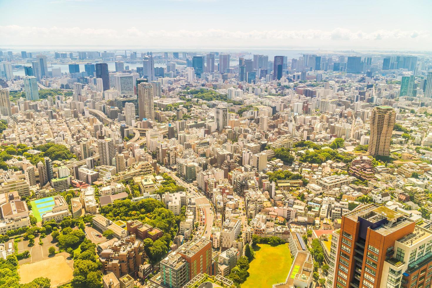 stadsbilden i tokyo staden, japan foto