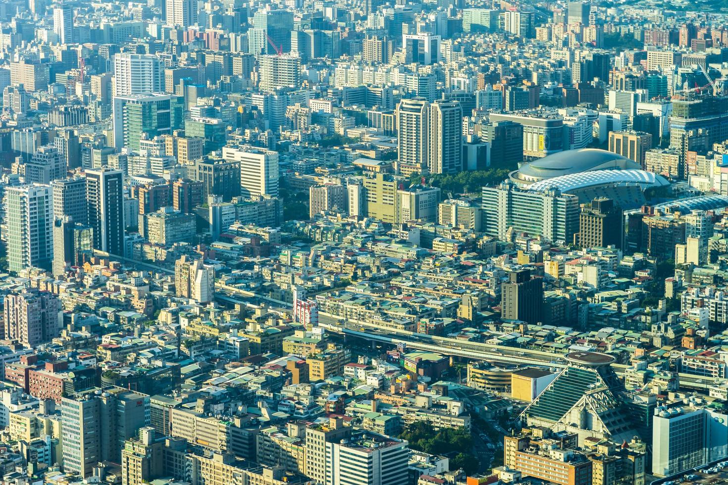 stadsbilden i Taipei stad i Taiwan foto