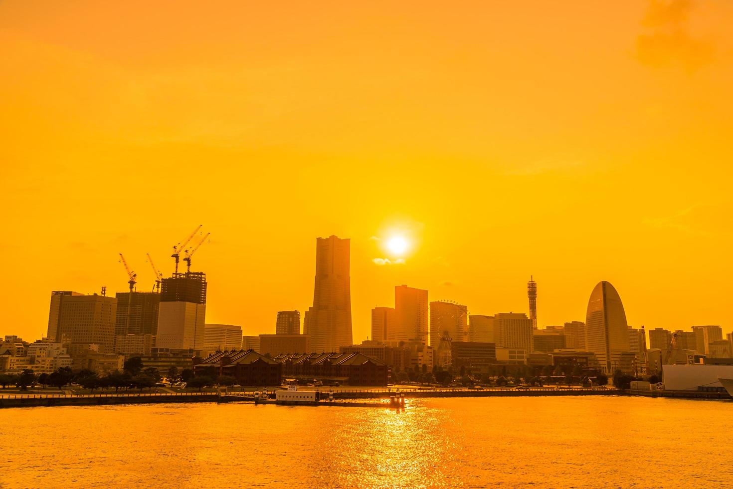 vackra byggnader i Yokohama City foto