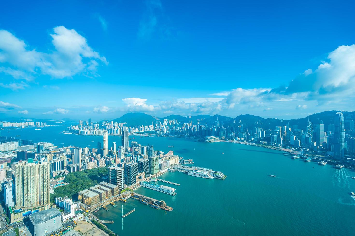 stadsbilden i Hong Kong City, Kina foto