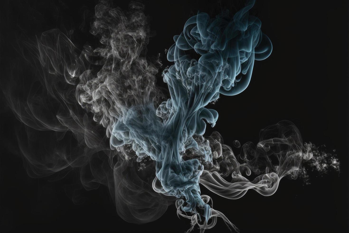 vit rök på svart bakgrund för täcka över effekt foto