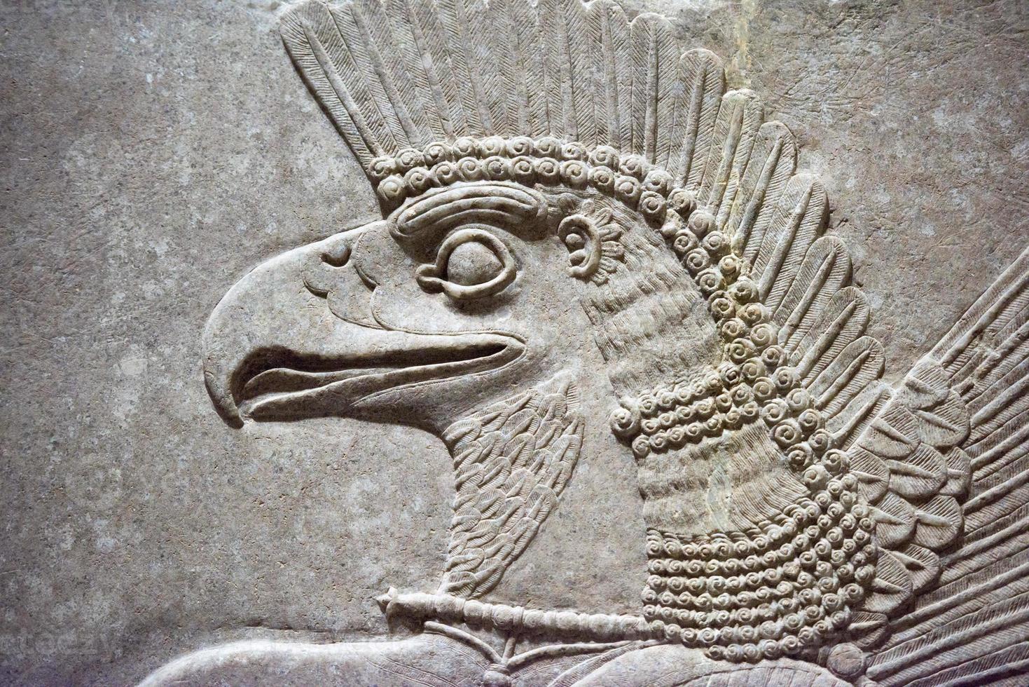 gammal babylonia och assyrien skulptur från mesopotamia foto