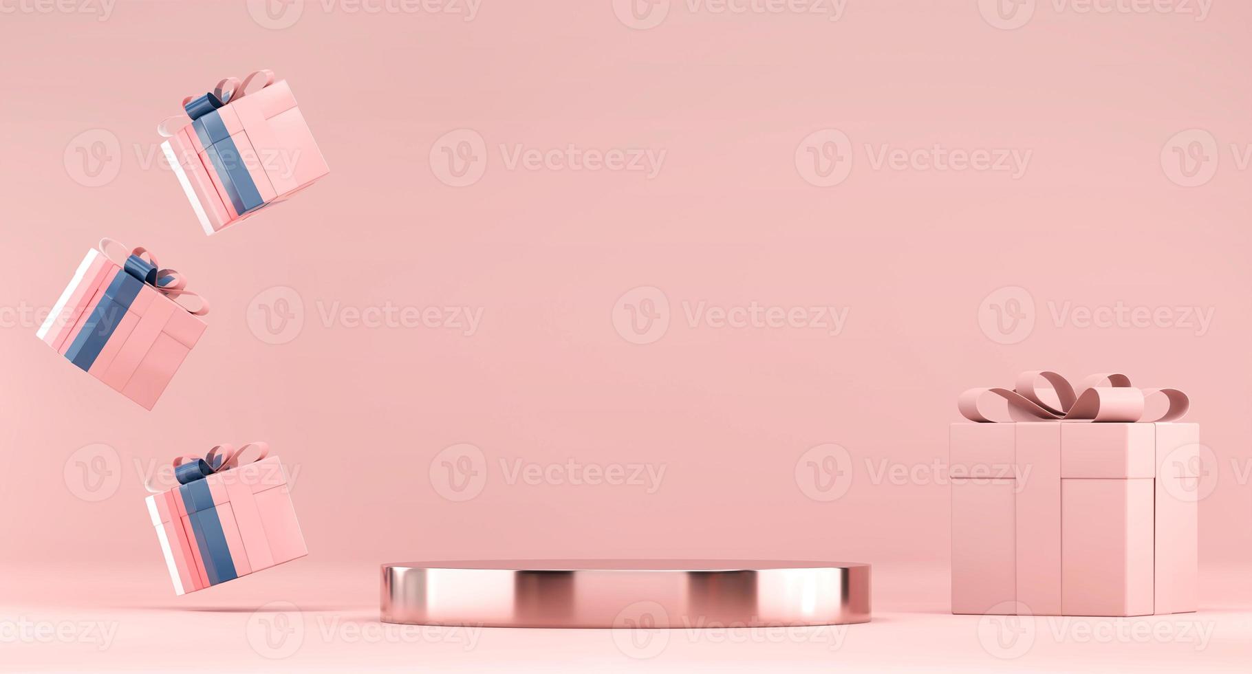 scen podium plattform mockup för produktvisning foto