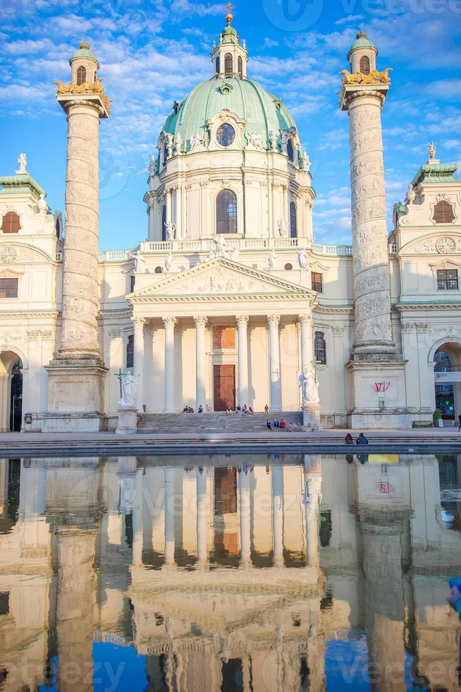 se av st. charles kyrka, Wien, österrike foto