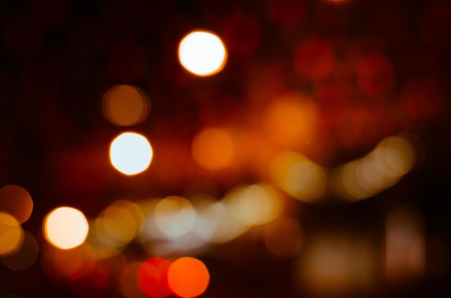 bokeh av natt ljus suddig bakgrund foto