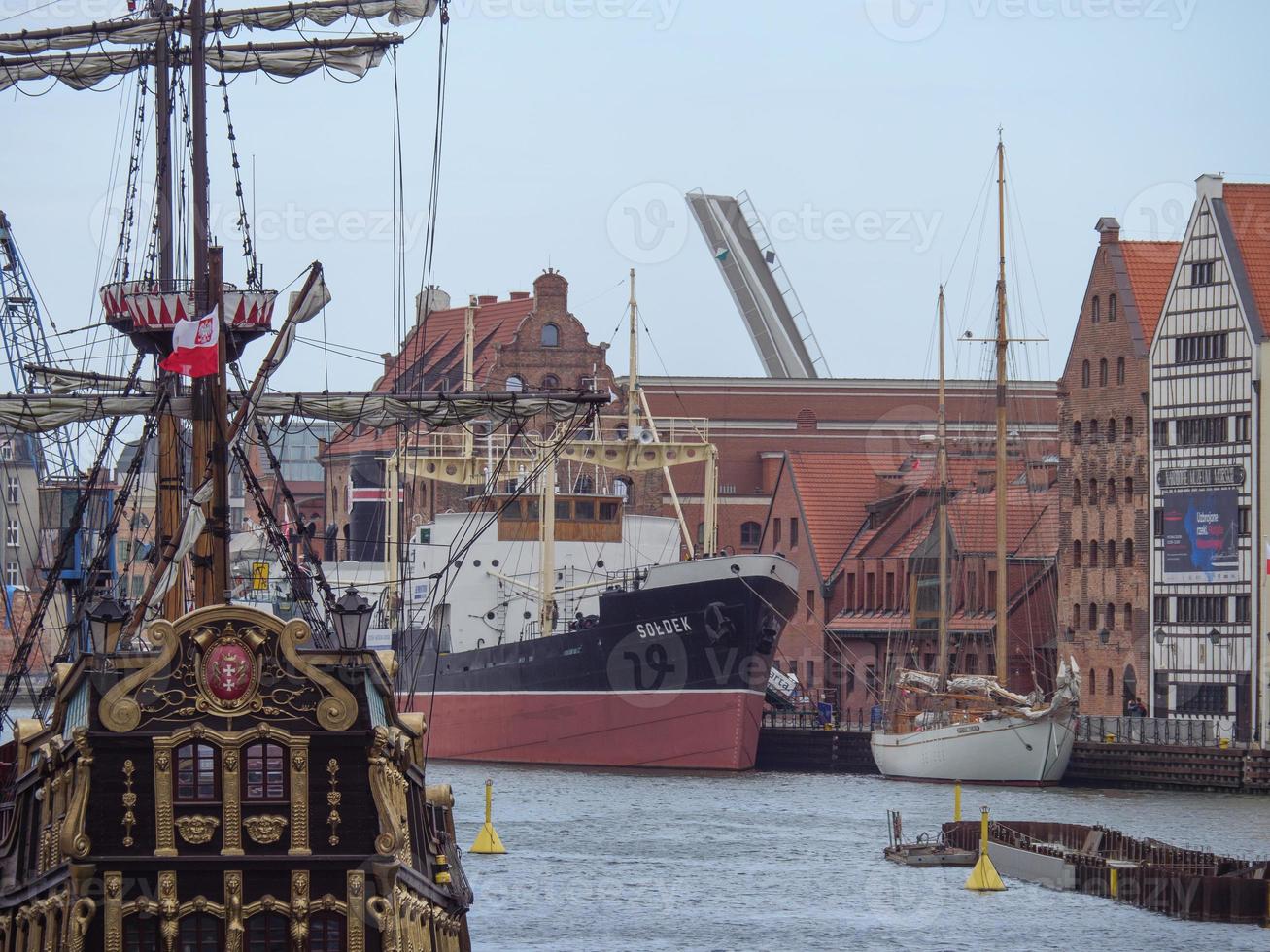 de stad av gdansk i polen foto