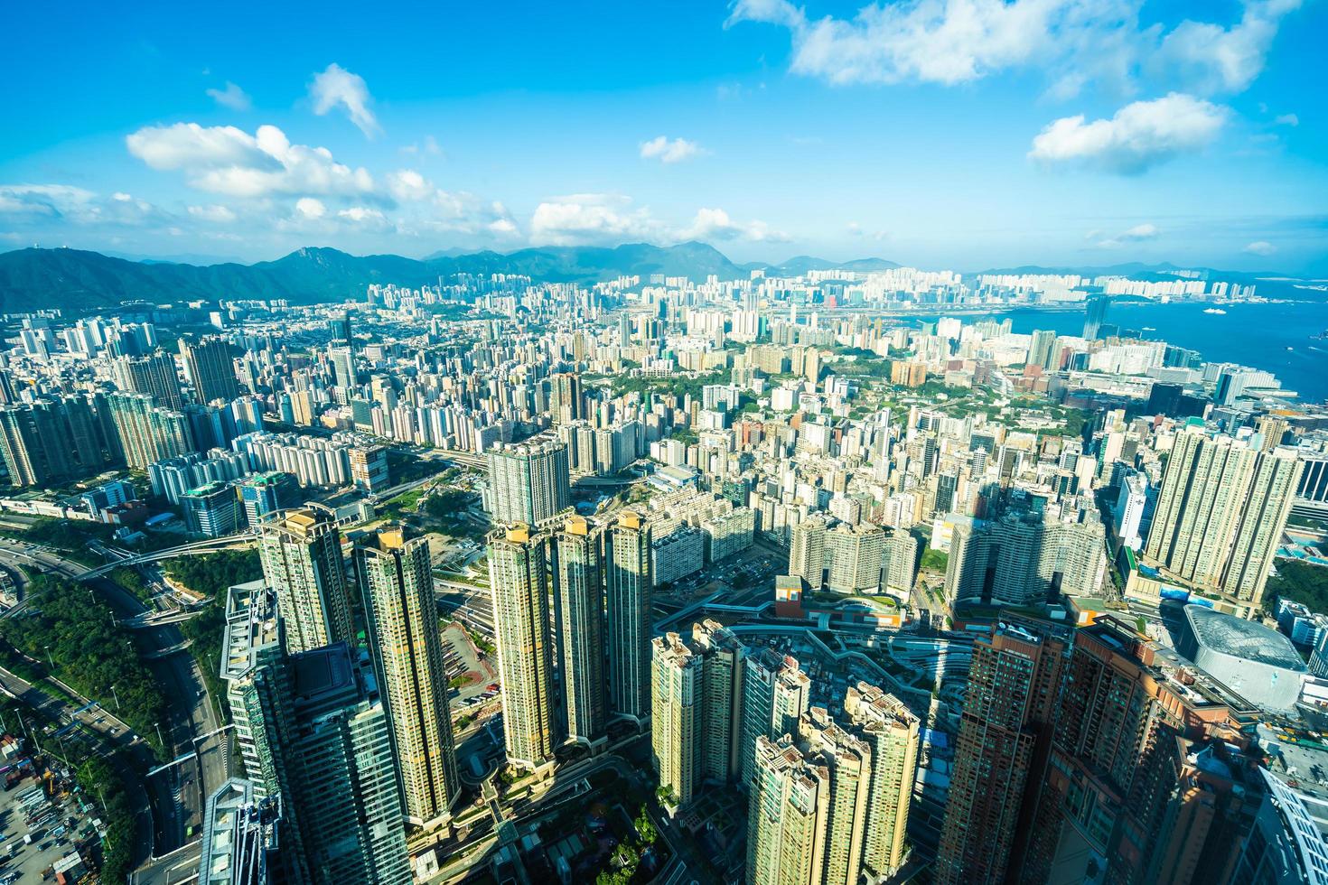 utsikt över Hong Kong City, Kina foto