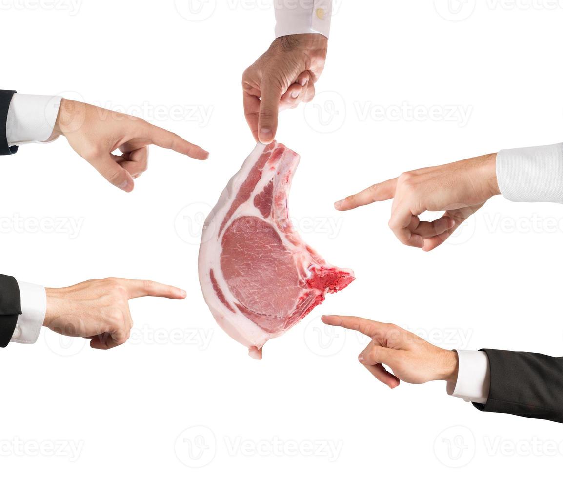 negativ dom för kött foto