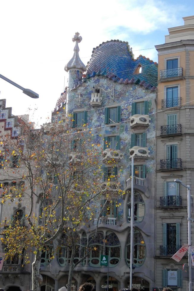 modernist byggnader i de stad av barcelona foto