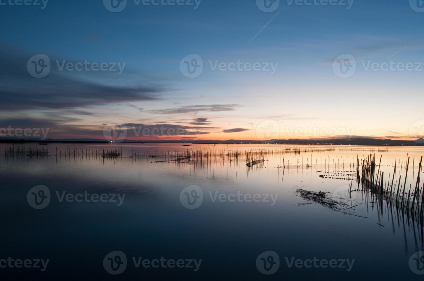 albufera mynning i valencia, spanien foto