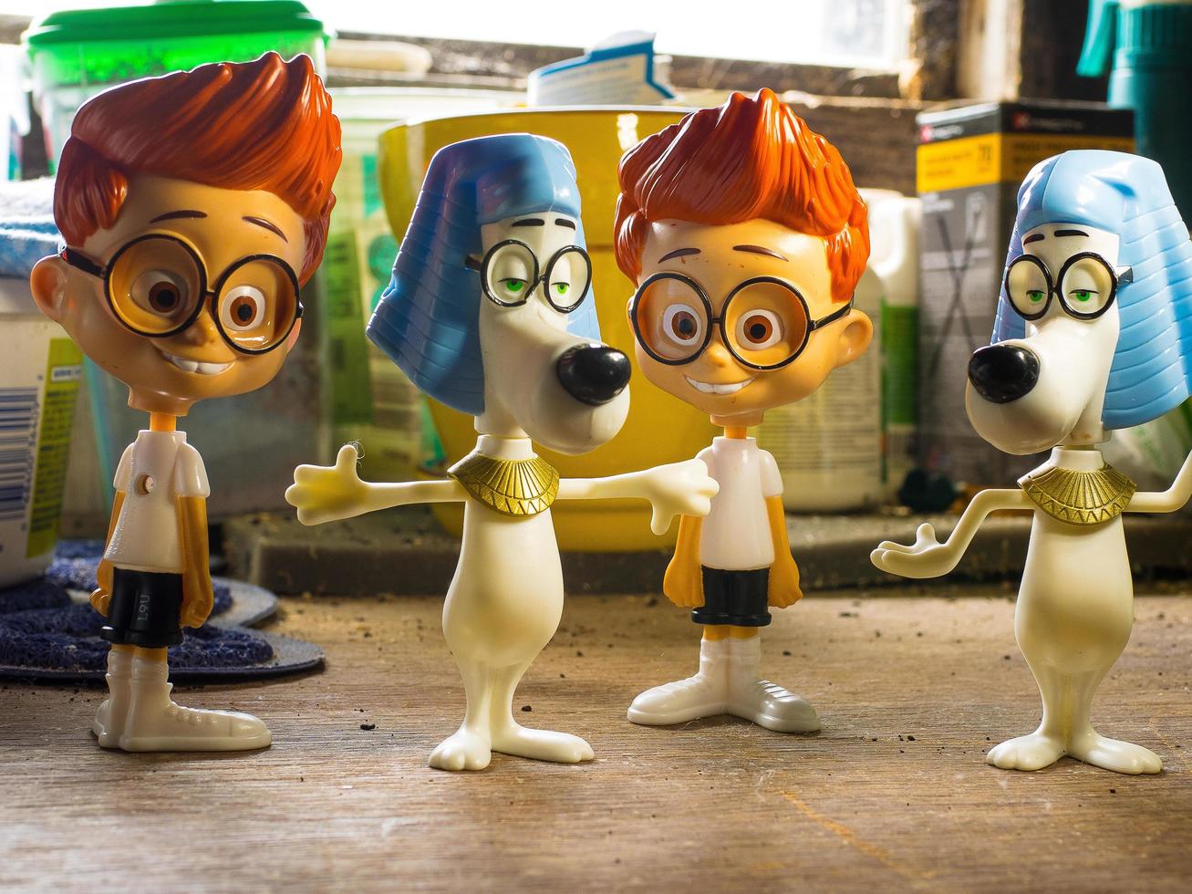 herr. peabody och sherman-figurer foto