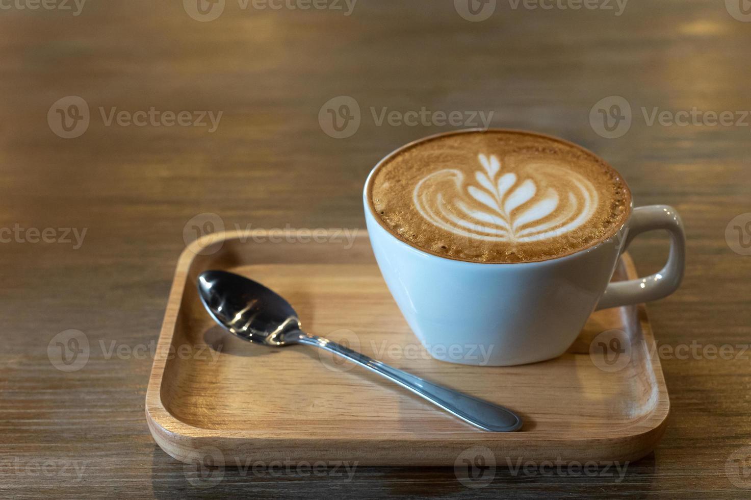 lattekonst i en kaffekopp foto