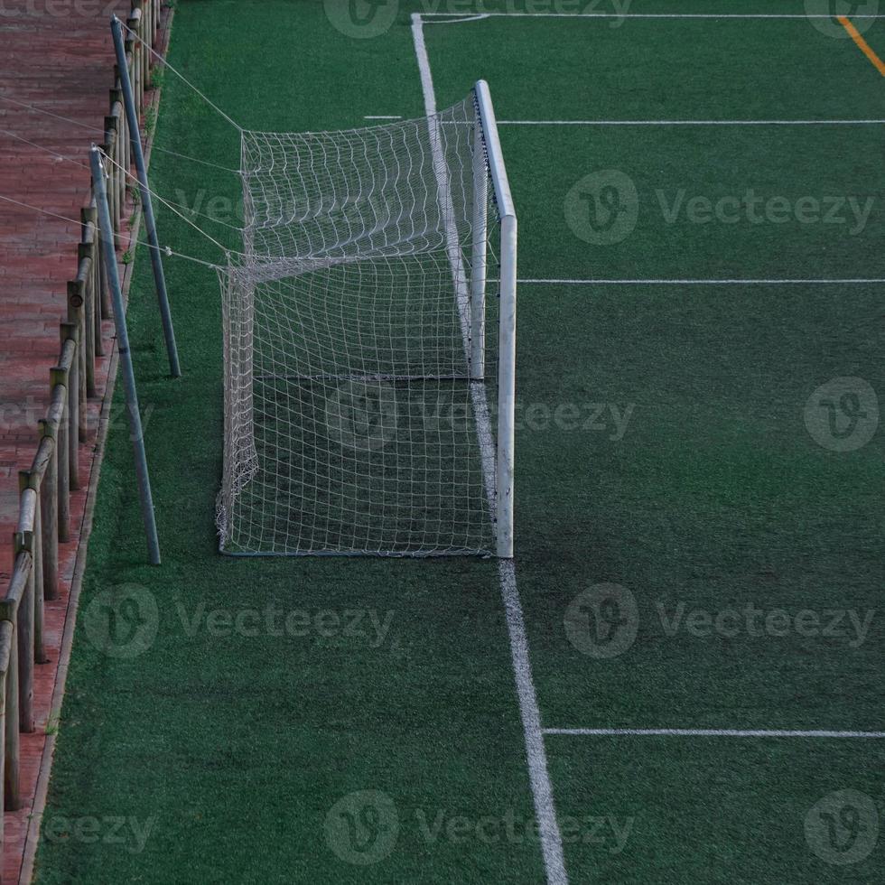 fotboll mål sporter Utrustning i de stadion foto