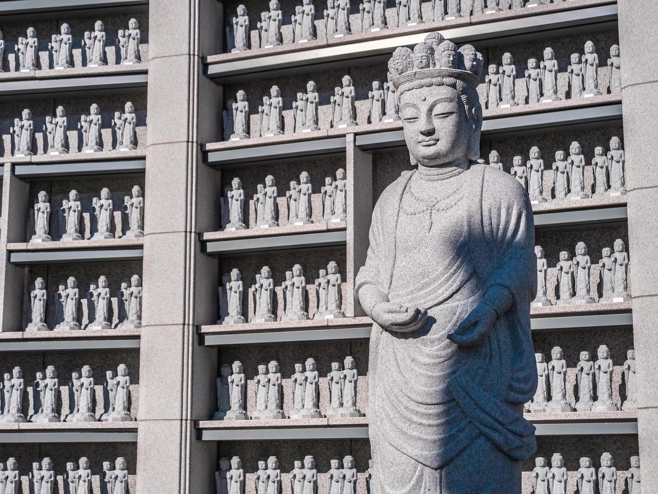 buddhiststaty i bongeunsa-templet i staden Seoul, Sydkorea foto