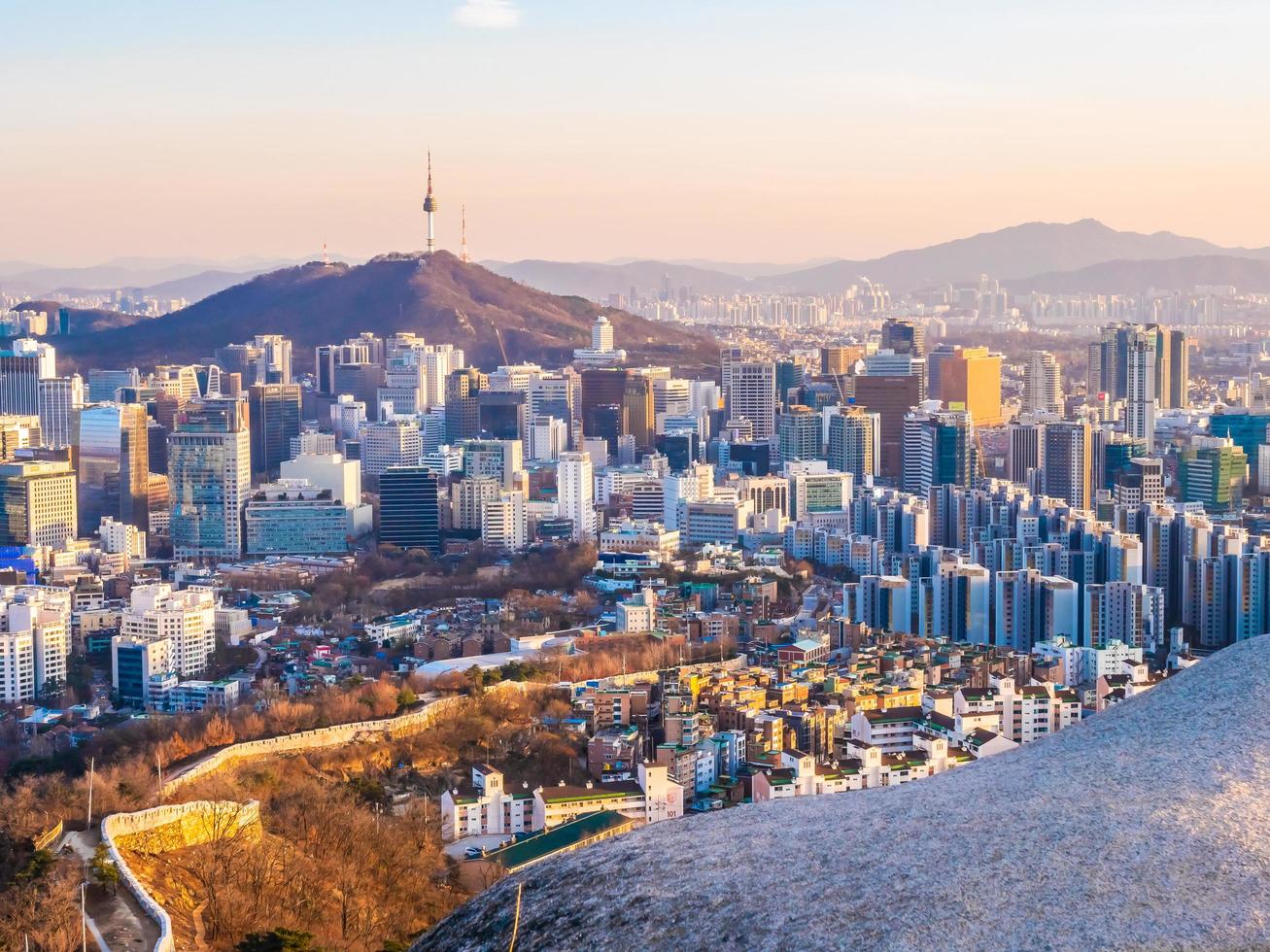 stadsbilden i Seoul, Sydkorea foto