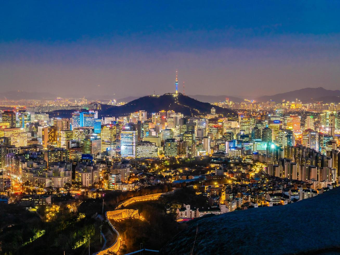 stadsbilden i Seoul, Sydkorea foto