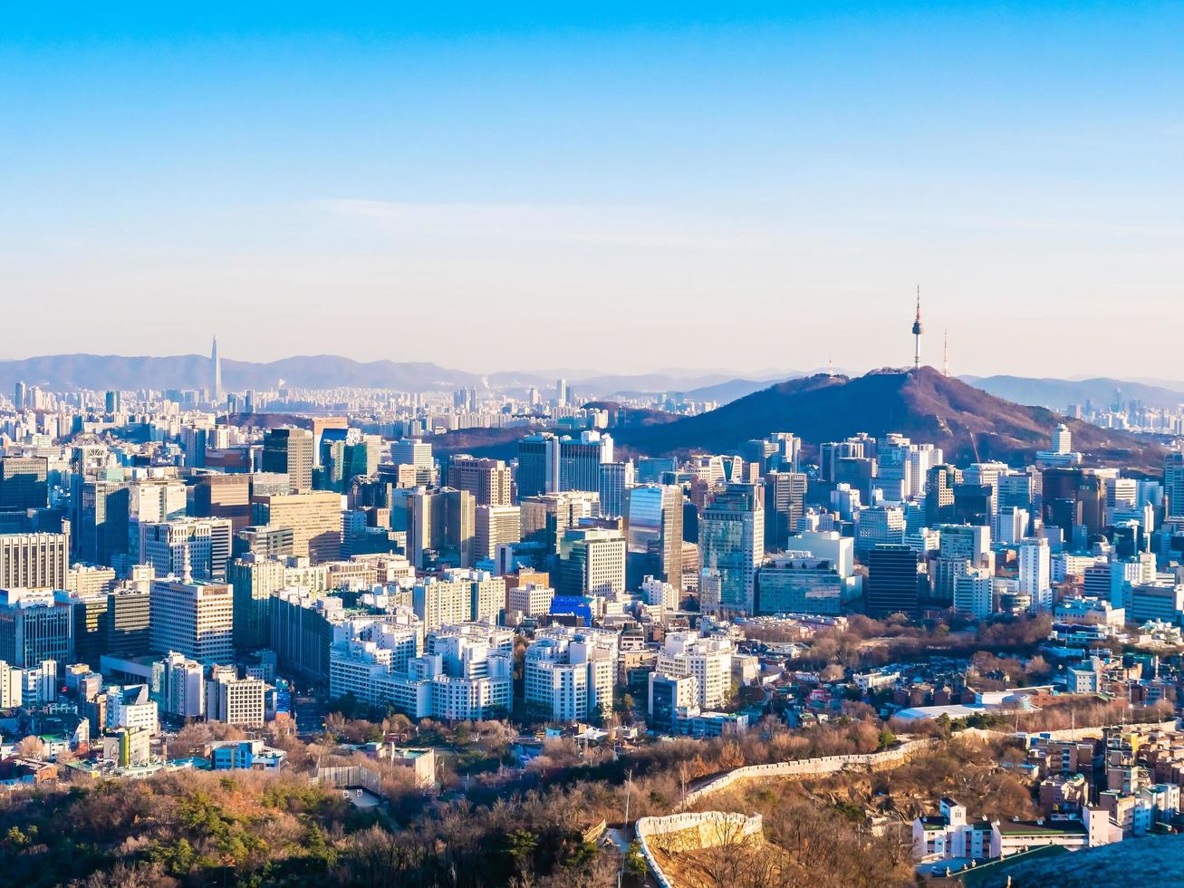 stadsbilden i Seoul, Sydkorea foto