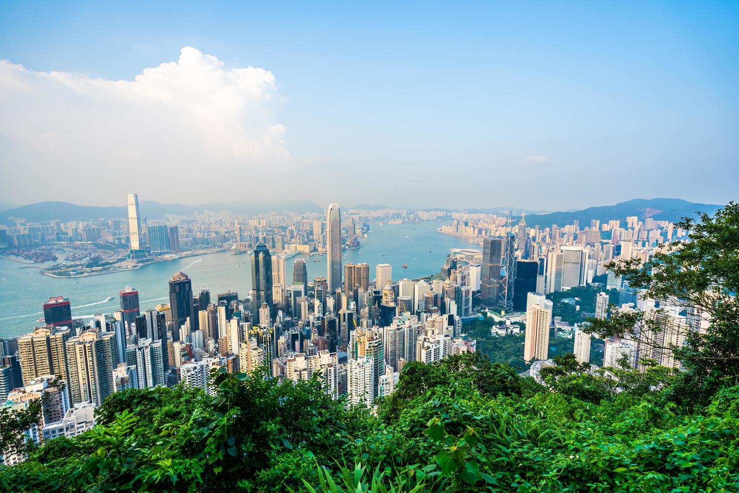 stadsbilden i Hong Kong, Kina foto