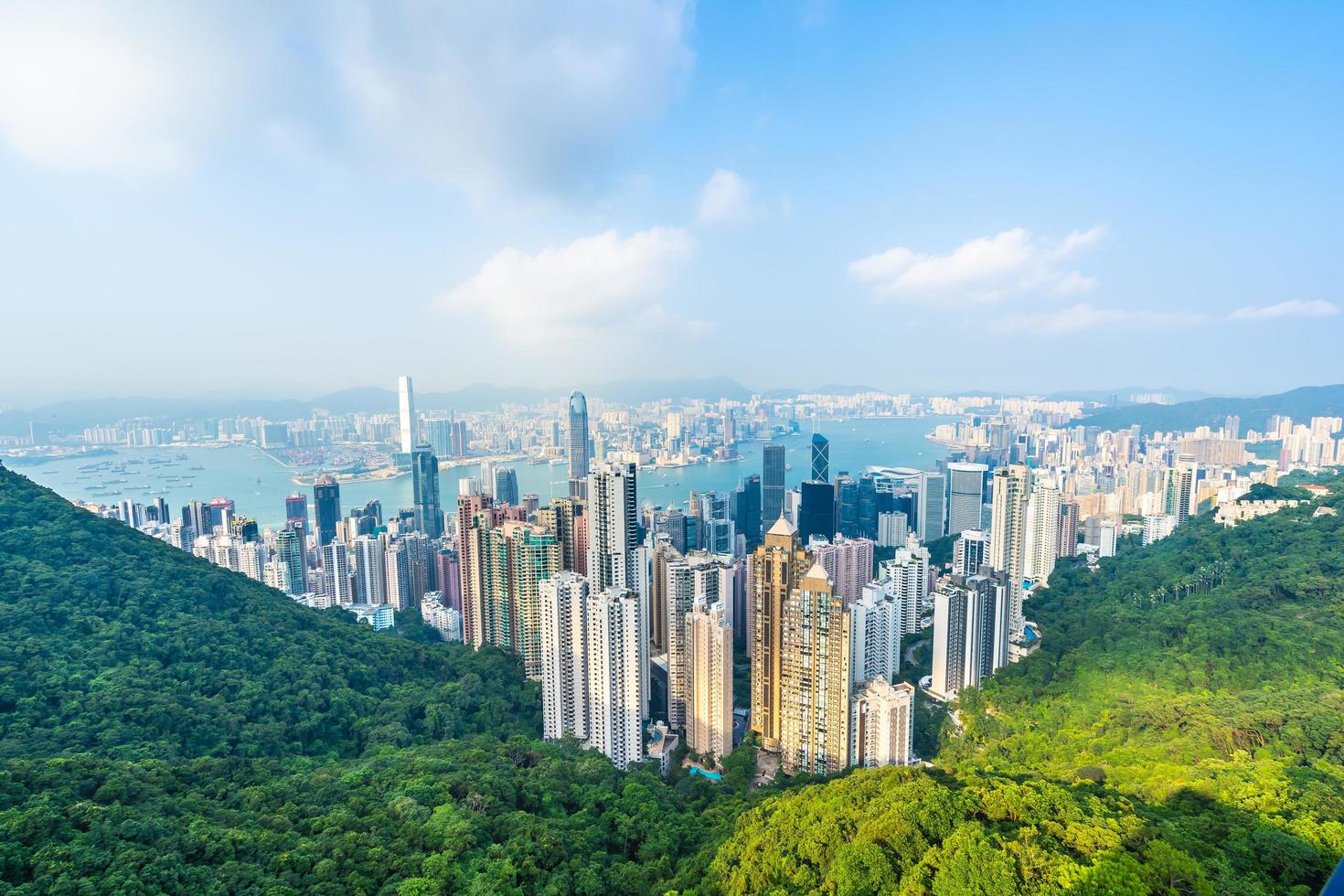 stadsbilden i Hong Kong, Kina foto