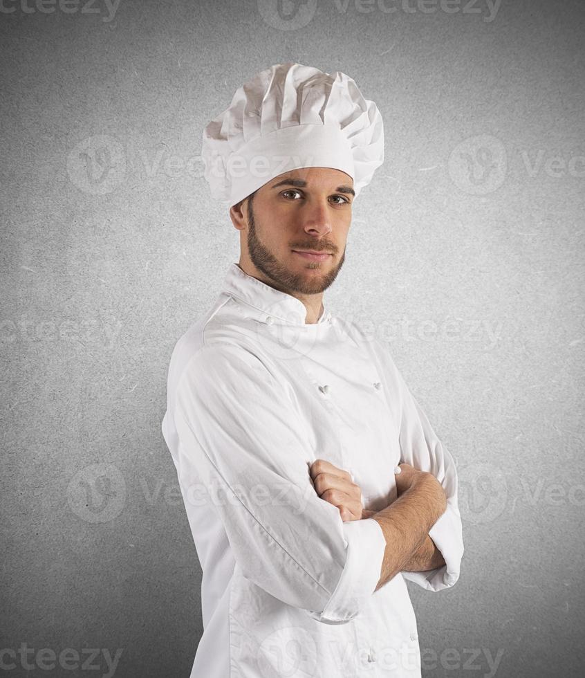professionell kock porträtt foto