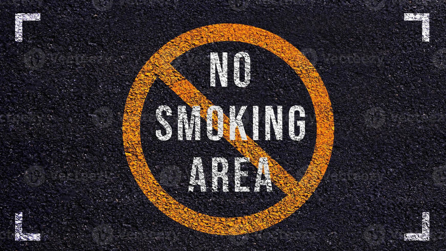 Nej rökning område tecken med mörk årgång stil bakgrund Nej rökning foto