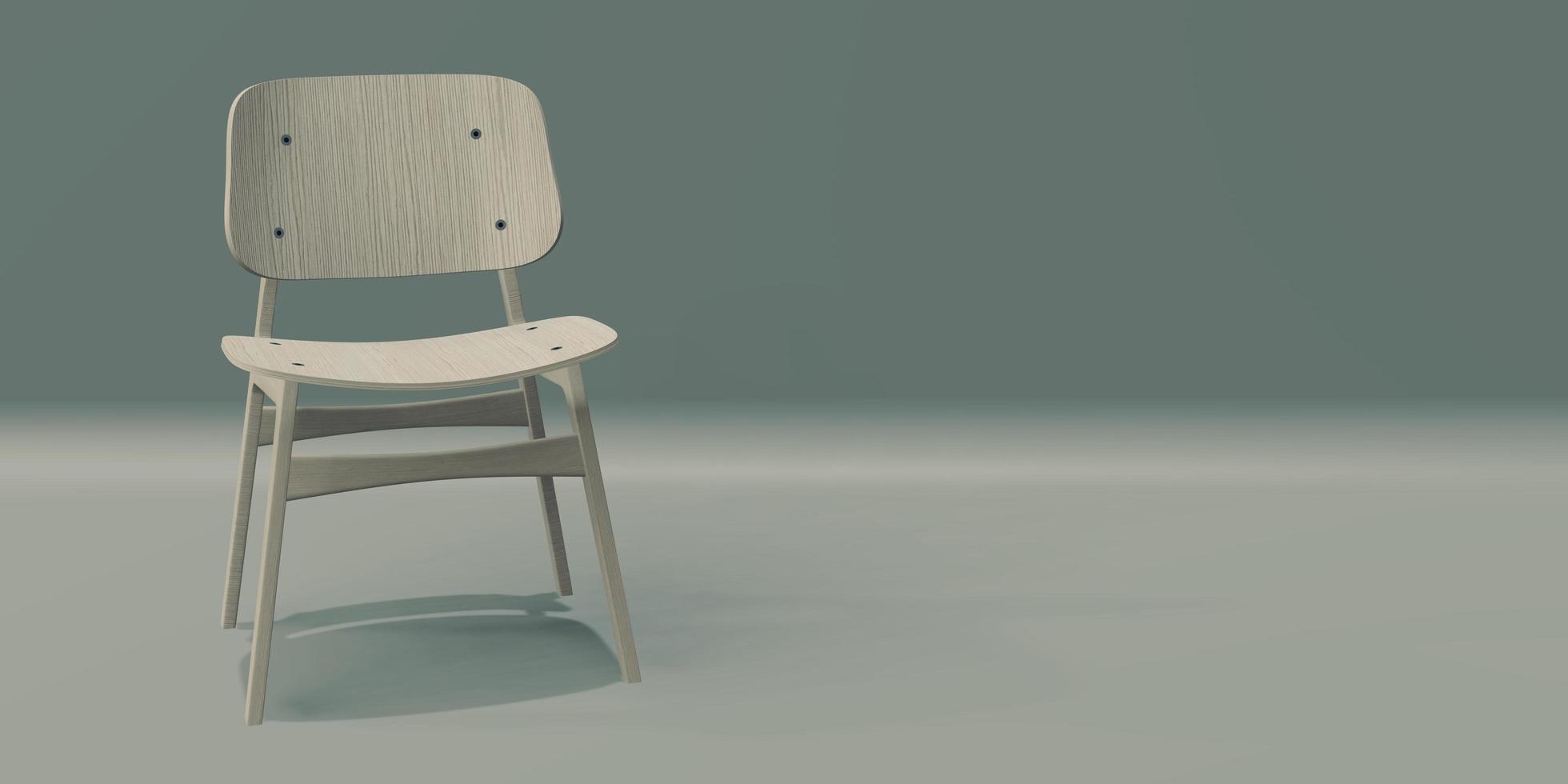 modern stol placerad på sidan av rummet foto