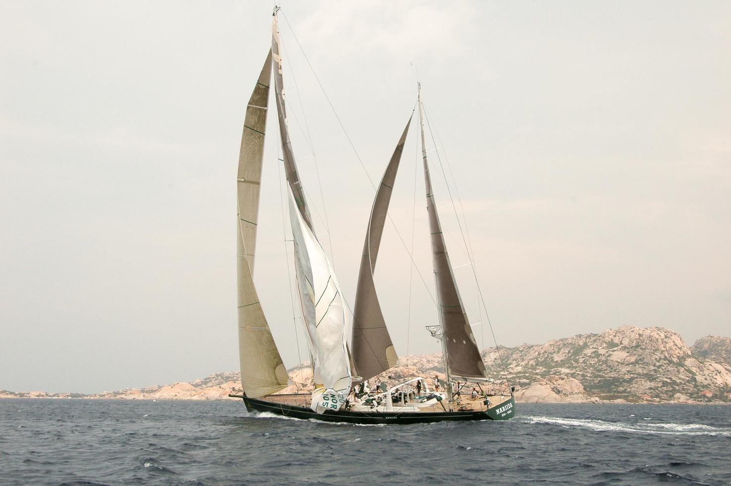 sardinien, september 2005 - deltagarna i de maxi Yacht rolex kopp båt lopp foto
