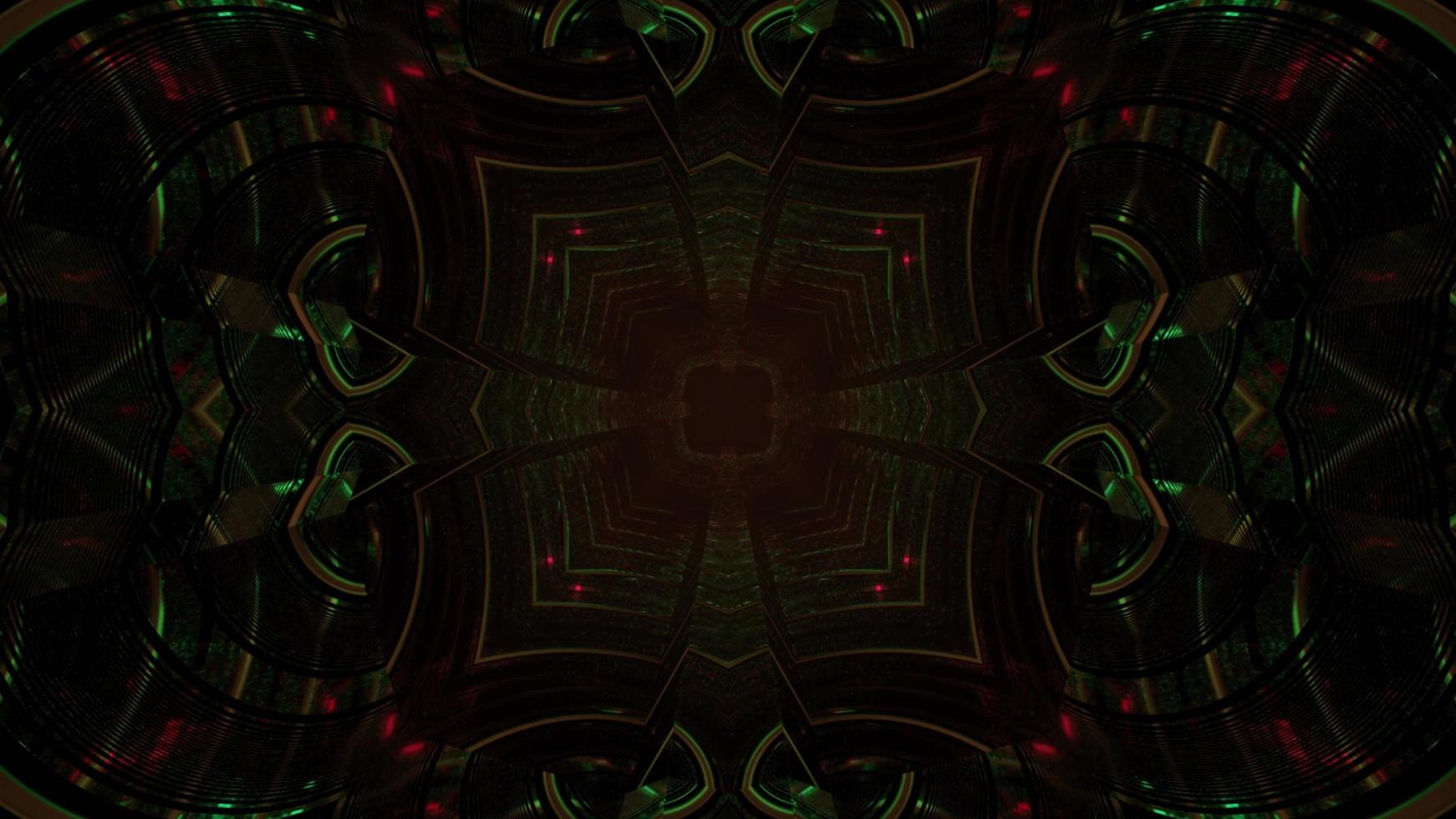 dunkelt geometriskt mönster med ljuseffekter 3d illustration foto