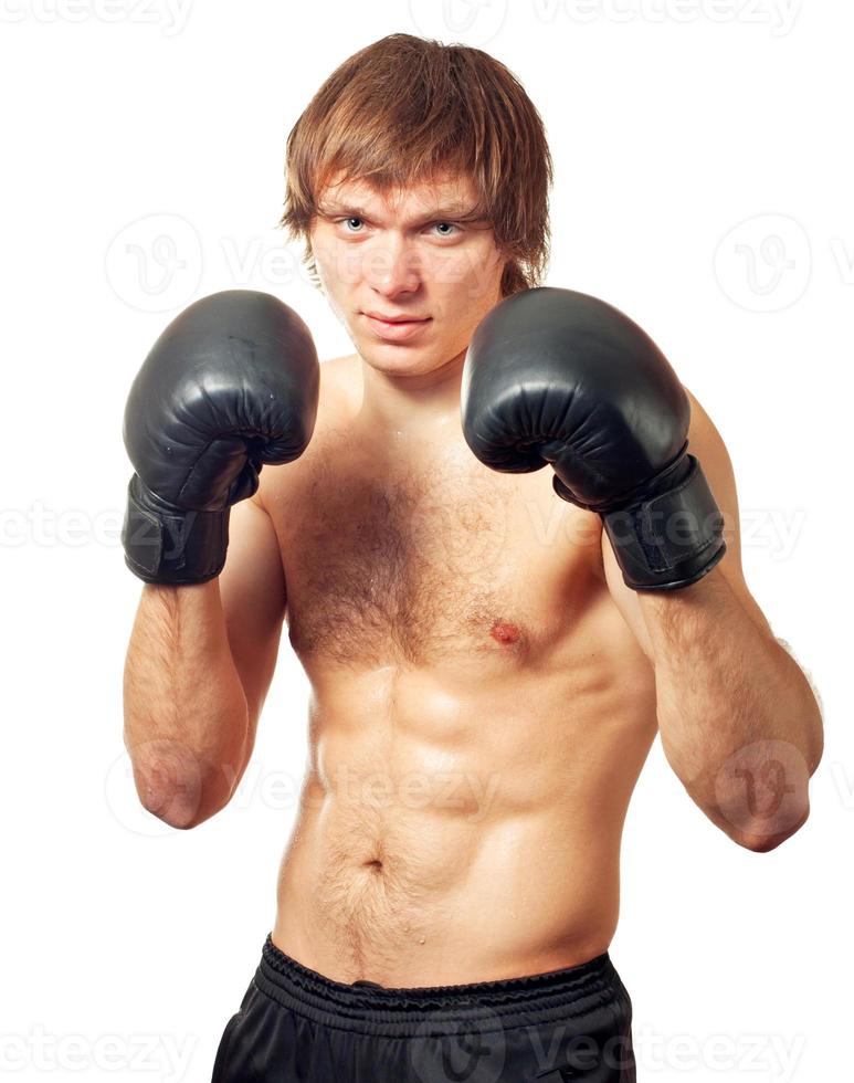 ung caucasian man boxare. foto