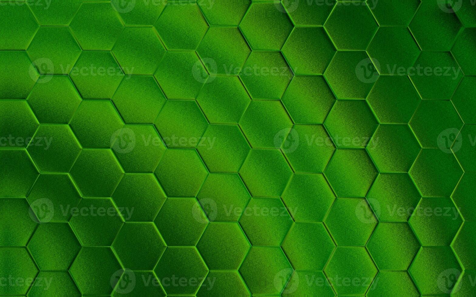 realistisk grön vaxkaka eller hexagonal mönster bakgrund. elegant vaxkaka textur. lyx sexhörning mönster. teknologi och data bakgrund design. foto