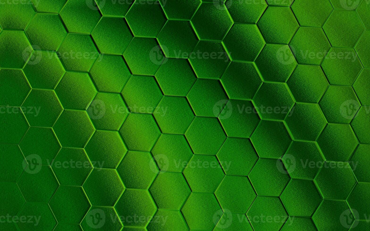 realistisk grön vaxkaka eller hexagonal mönster bakgrund. elegant vaxkaka textur. lyx sexhörning mönster. teknologi och data bakgrund design. foto