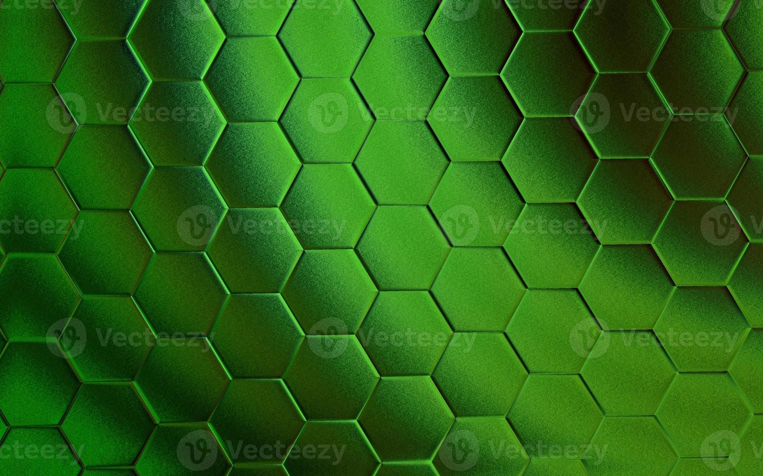 realistisk grön vaxkaka eller hexagonal mönster bakgrund. elegant vaxkaka textur. lyx sexhörning mönster. teknologi och data bakgrund design. foto