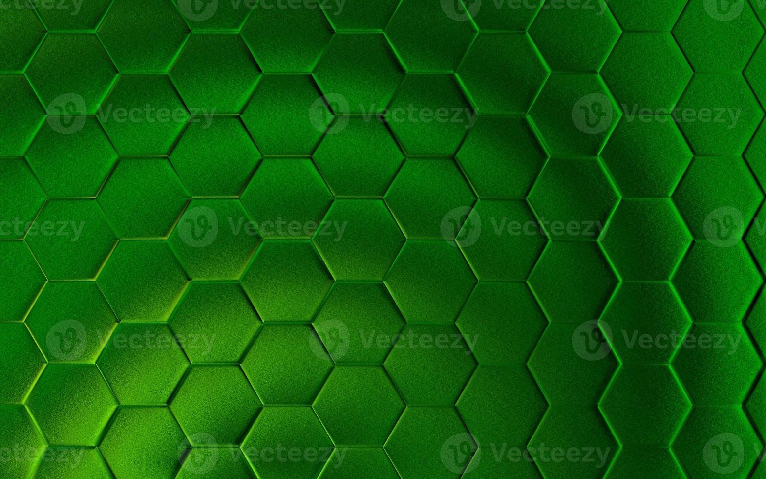 realistisk grön vaxkaka eller hexagonal mönster bakgrund. elegant vaxkaka textur. lyx sexhörning mönster. teknologi och data bakgrund design. foto