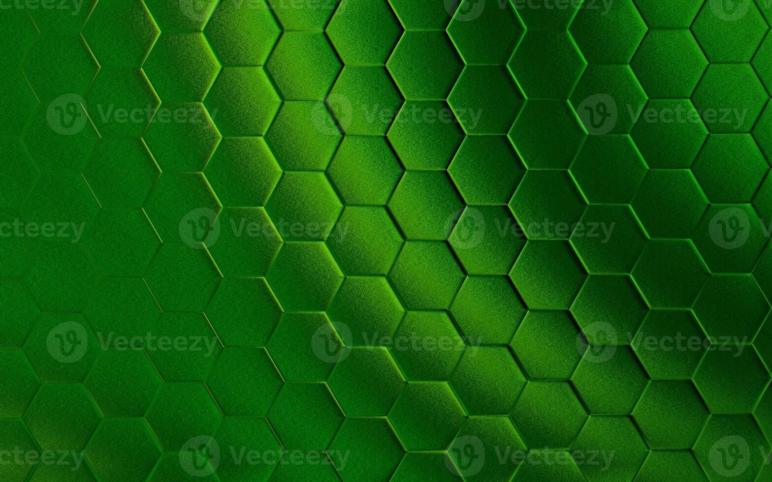 realistisk grön vaxkaka eller hexagonal mönster bakgrund. elegant vaxkaka textur. lyx sexhörning mönster. teknologi och data bakgrund design. foto