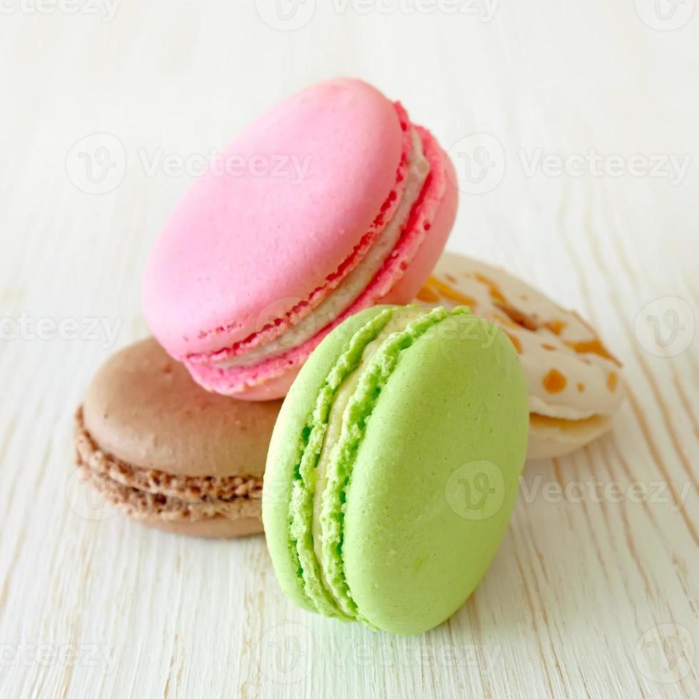 franska macaroons .efterrätt foto