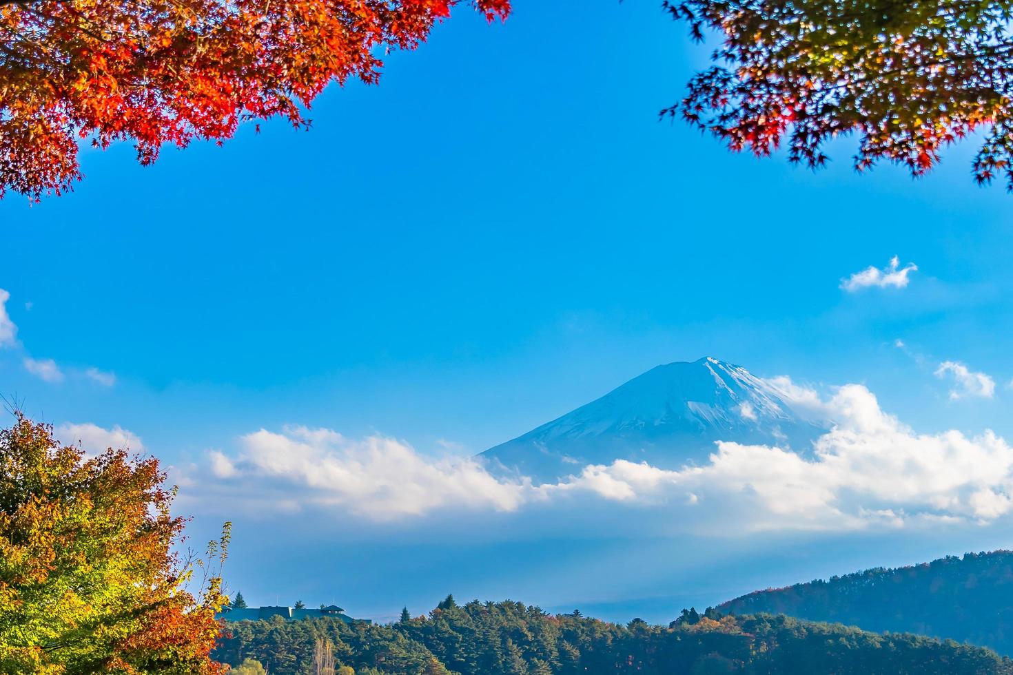 landskap vid Mt. fuji, yamanashi, japan foto